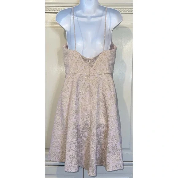 Badgley Mischka Dress Women 10 Pink Golden Hue Shimmer Flirty Fit & Flare - joarbit.com Badgley Mischka Dress Women 10 Pink Golden Hue Shimmer Flirty Fit & Flare - joarbit.com
